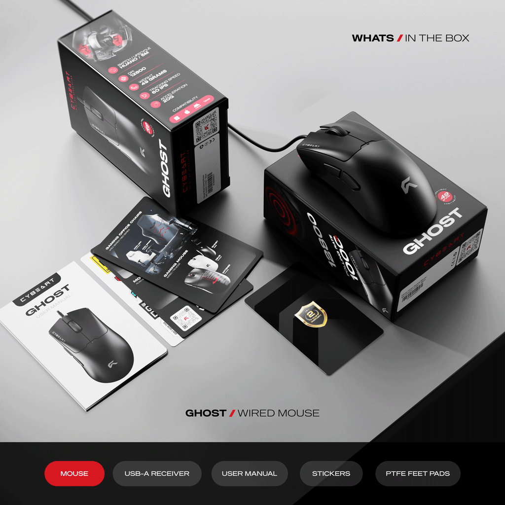 Ghost | 49g Ultra-light Wired Gaming Mouse