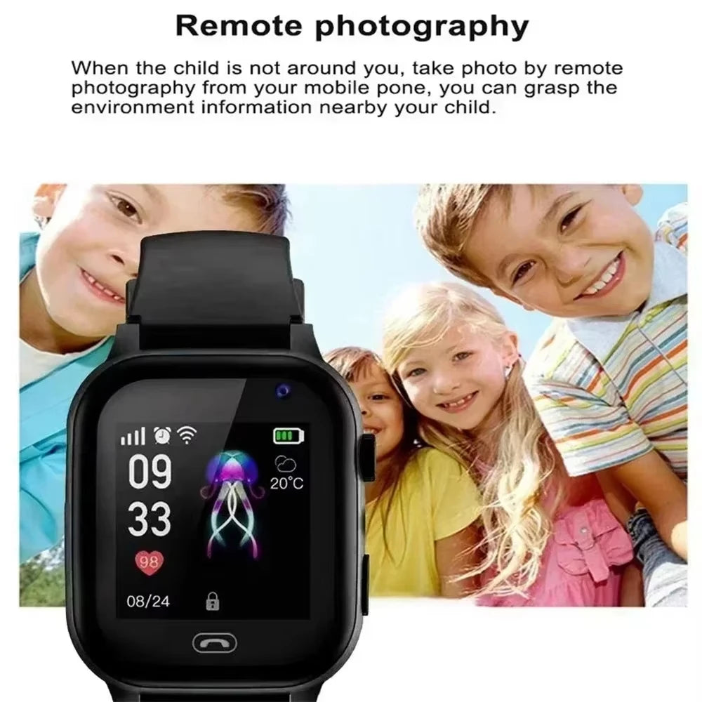 2026 Lenovo Kids GPS Smart Watch SOS Location Tracker SimCard Call Child SmartWatch Camera Waterproof Watch Gift For Ios Android