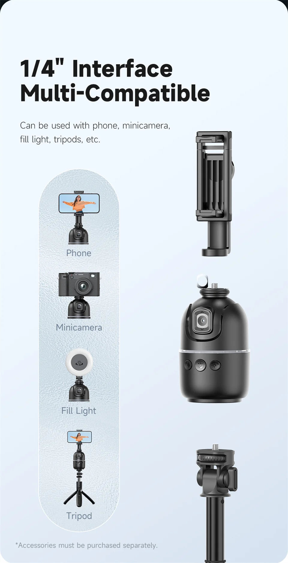 FANGTUOSI 2026 New Gimbal Stabilizer With light AI Follow Shooting Bracket For Tiktok Live Video Photography for ios Smartphone