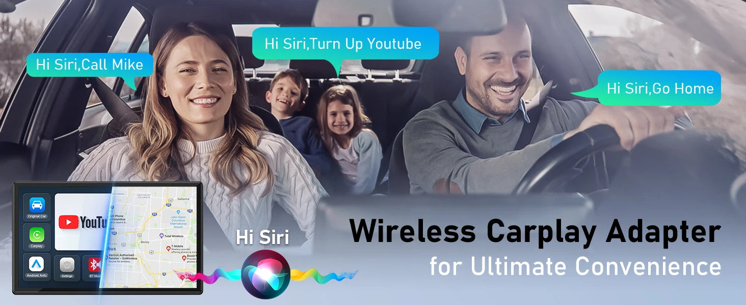 2026 Wireless Android Auto Apple CarPlay Dual-WiFi Plug And Play Adapter Smart AI Box with Youtube Netflix IPTV TikTok