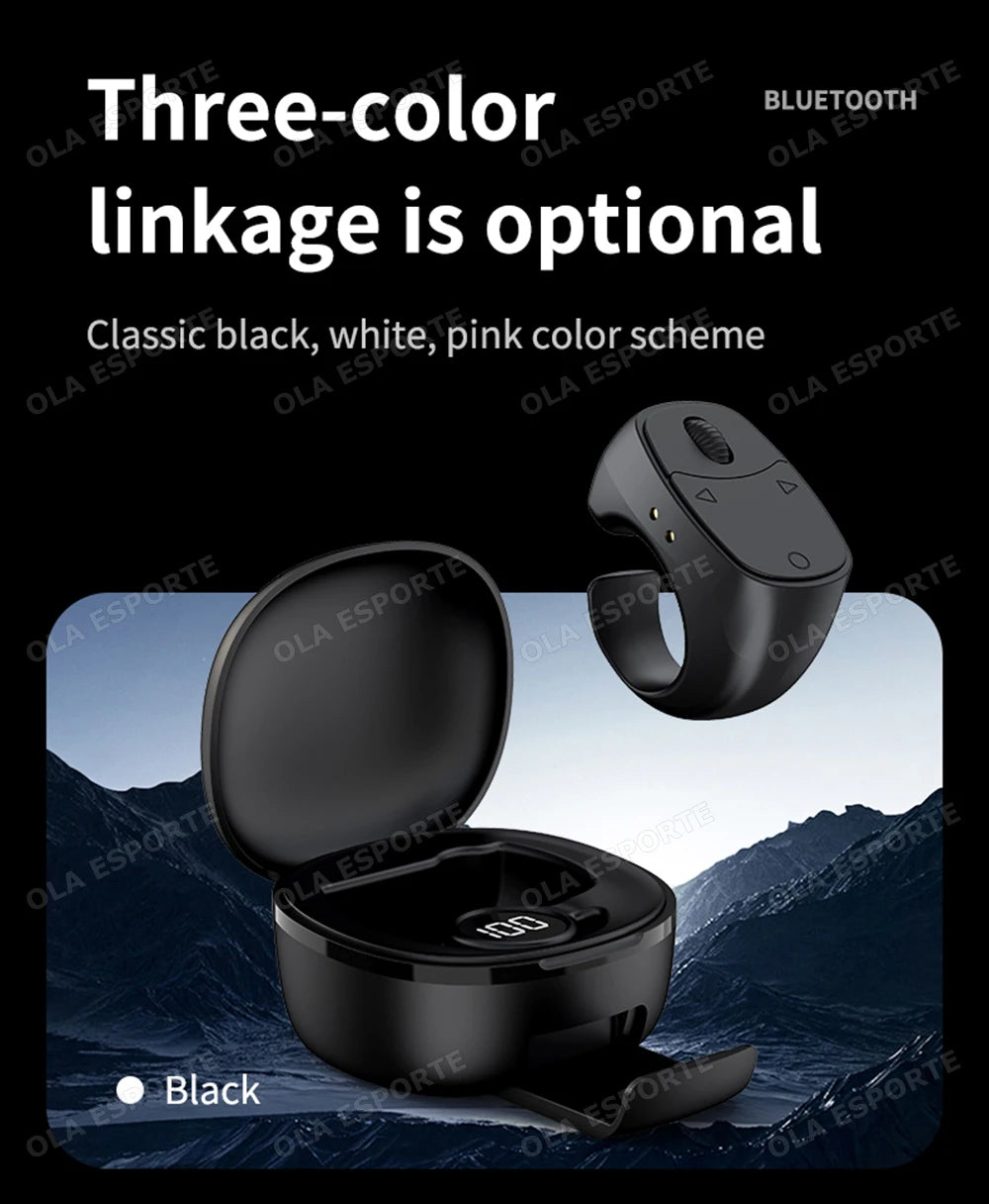 2026 New Touch & Roller Fingertip Ring Remote Control Wireless Bluetooth Mobile Selfie Mice Video Automatic Page Turner Browsing
