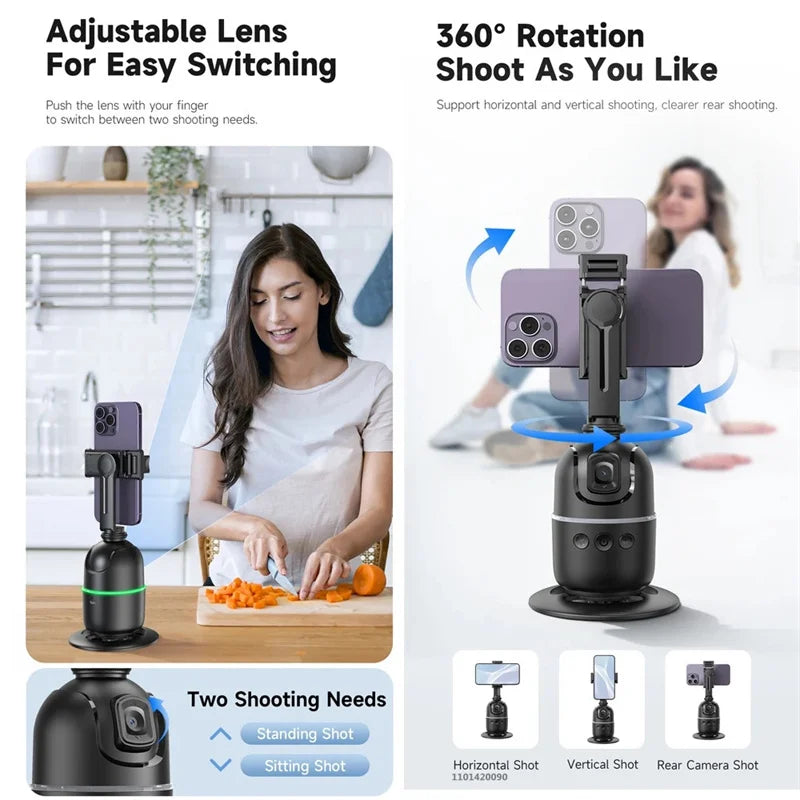 FANGTUOSI 2026 New Gimbal Stabilizer With light AI Follow Shooting Bracket For Tiktok Live Video Photography for ios Smartphone