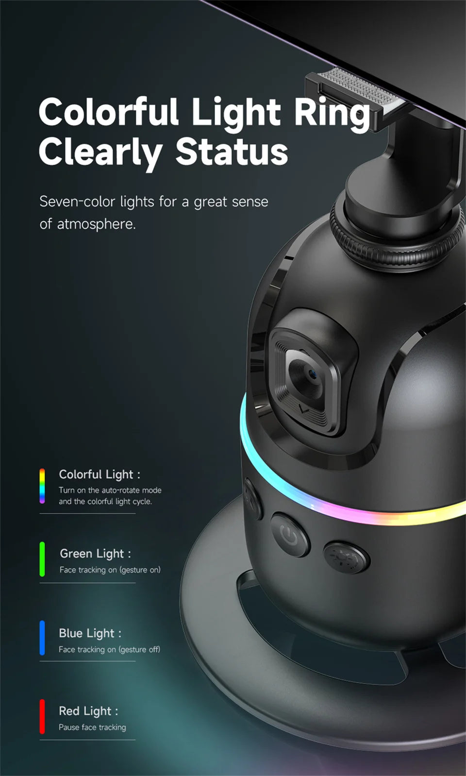 FANGTUOSI 2026 New Gimbal Stabilizer With light AI Follow Shooting Bracket For Tiktok Live Video Photography for ios Smartphone