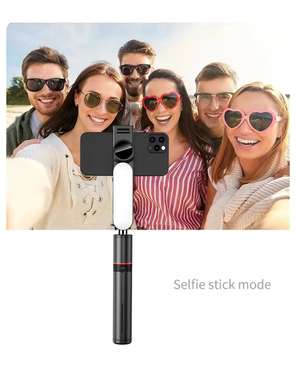 FANGTUOSI 2026 New L15 Wireless Selfie Stick Tripod Stand Foldable Monopod With Led Light For Smartphones Tiktok Shooting Live