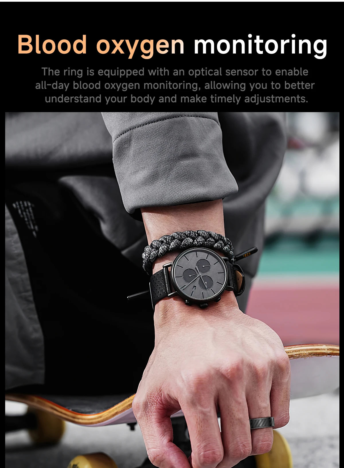 Call reminder information heart rate blood oxygen sleep exercise HR monitoring TikTok TK family care friend smart ring New 2026