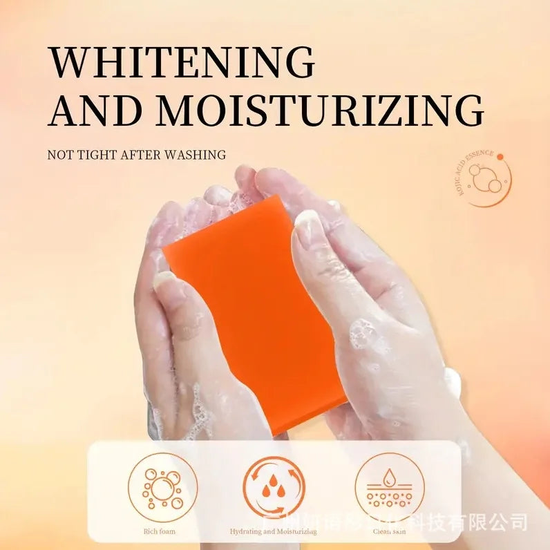 100g Turmeric Kojic Acid Bath Soap Glutathione Collagen Hyaluronic Acid Handmade Cleansing Soap for Hand Face and Body