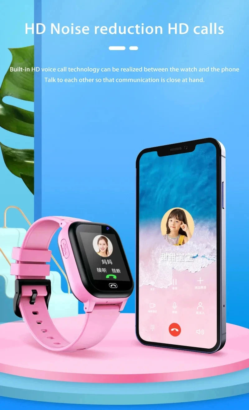 2026 Lenovo Kids GPS Smart Watch SOS Location Tracker SimCard Call Child SmartWatch Camera Waterproof Watch Gift For Ios Android