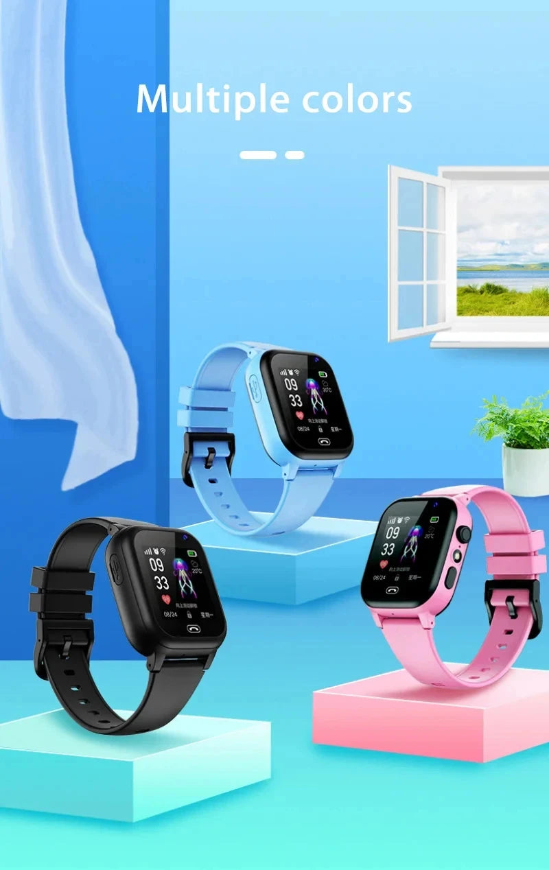 2026 Lenovo Kids GPS Smart Watch SOS Location Tracker SimCard Call Child SmartWatch Camera Waterproof Watch Gift For Ios Android