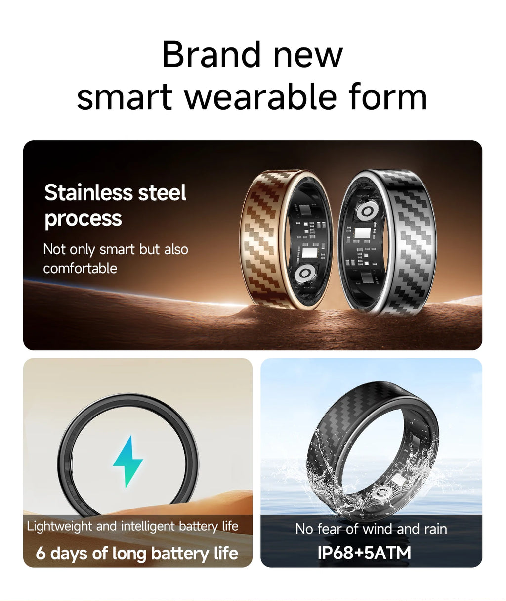 Call reminder information heart rate blood oxygen sleep exercise HR monitoring TikTok TK family care friend smart ring New 2026