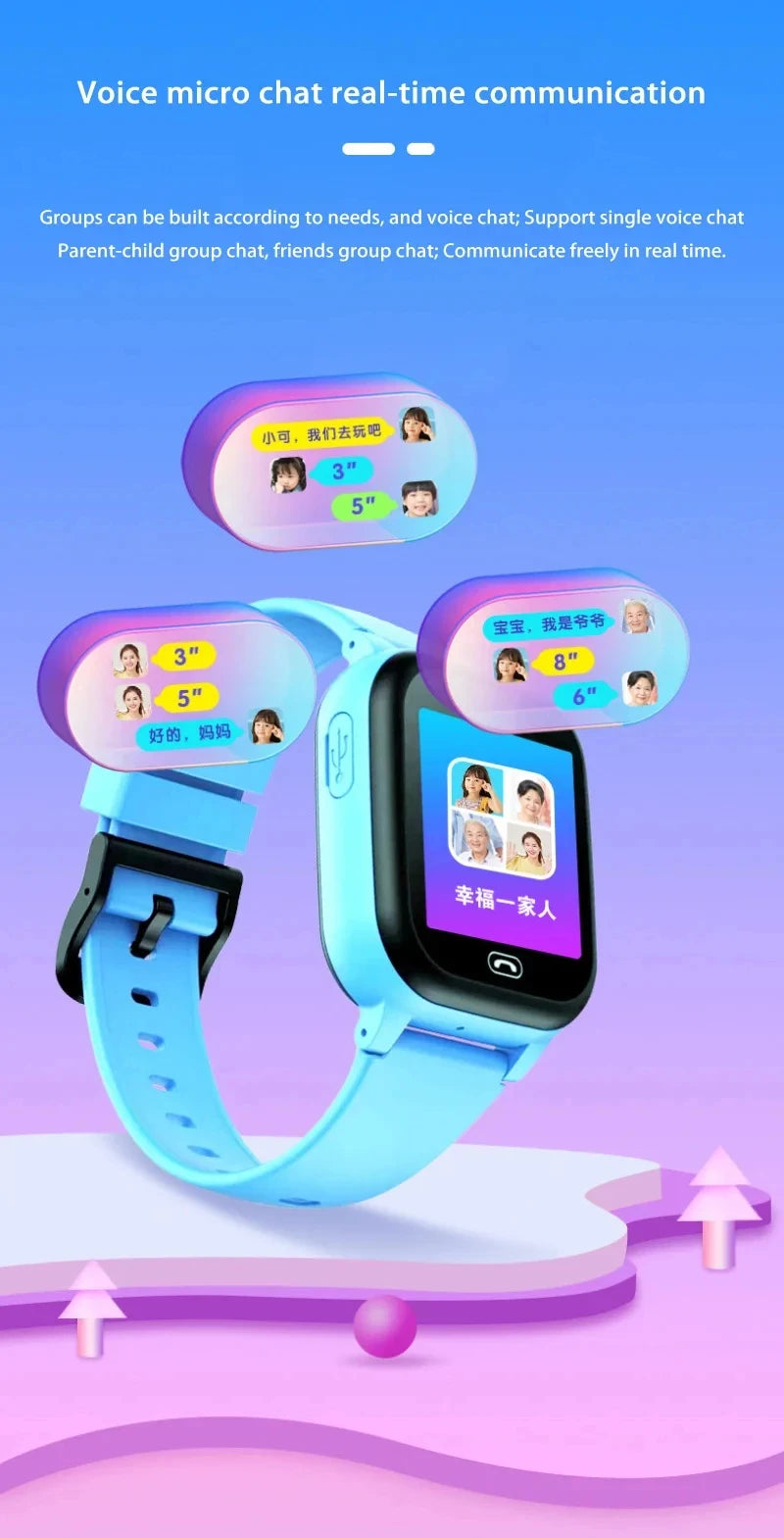 2026 Lenovo Kids GPS Smart Watch SOS Location Tracker SimCard Call Child SmartWatch Camera Waterproof Watch Gift For Ios Android