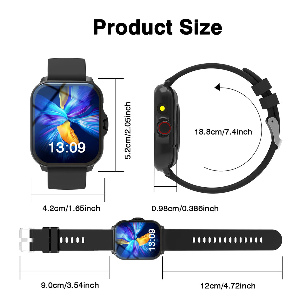 2026 New Smartwatch,Wireless Calling,Multiple Sports Modes,Sedentary Reminder, Calculator,Full Touch HD Screen,Custom Dial Wallpaper,For Android & Ios, Ideal As A Gift