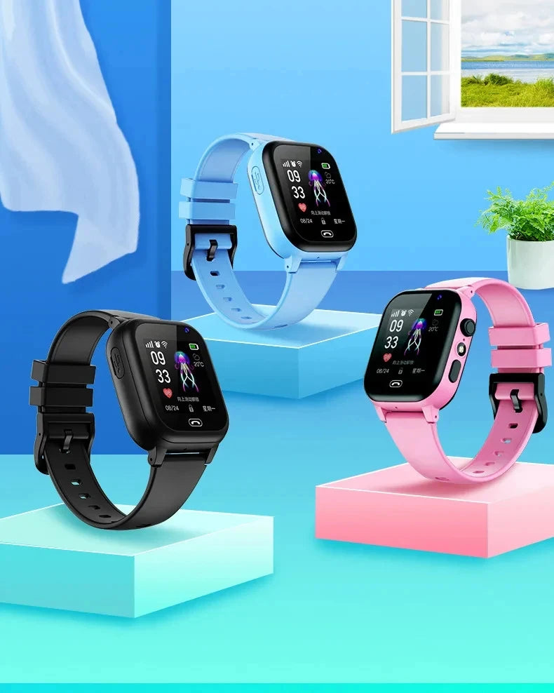 2026 Lenovo Kids GPS Smart Watch SOS Location Tracker SimCard Call Child SmartWatch Camera Waterproof Watch Gift For Ios Android