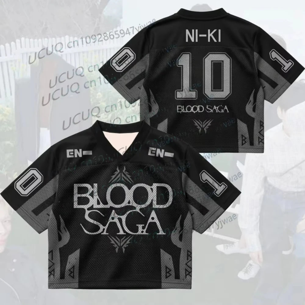 2026 World Tour Summer Men's Women's Fans Gift Midnight Blood Saga Enhypen Jersey Gifts Fans Short Sleeve Casual T-shirt Tops
