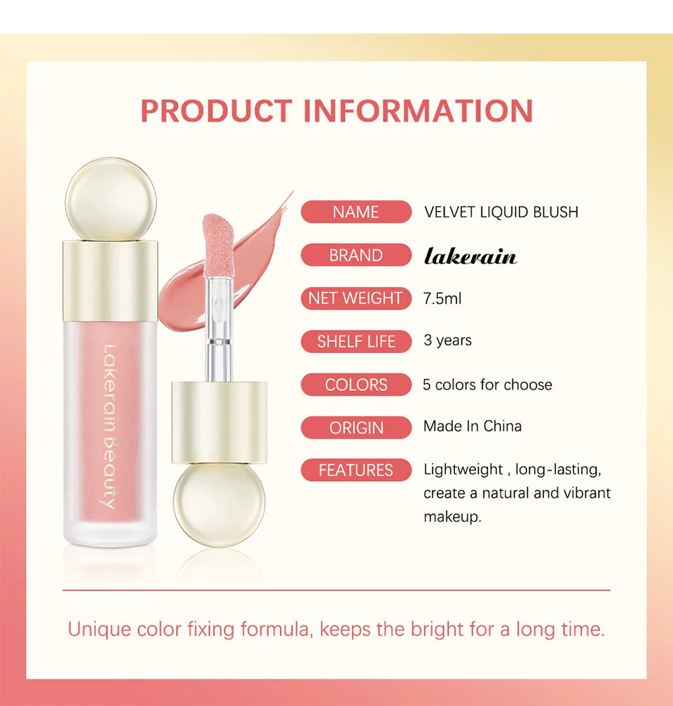 Blush Liquid Blusher Real Makeup Blush Matte Palette Blusher Cosmetics Products Liquid Cream Stick Pink Face raremakeup Beauty