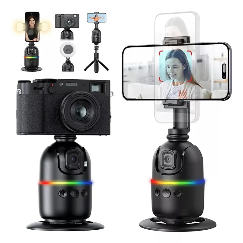 FANGTUOSI 2026 New Gimbal Stabilizer With light AI Follow Shooting Bracket For Tiktok Live Video Photography for ios Smartphone