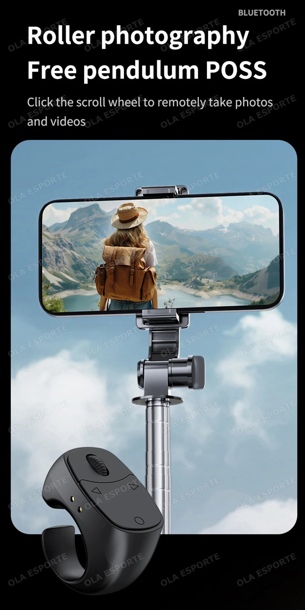 2026 New Touch & Roller Fingertip Ring Remote Control Wireless Bluetooth Mobile Selfie Mice Video Automatic Page Turner Browsing