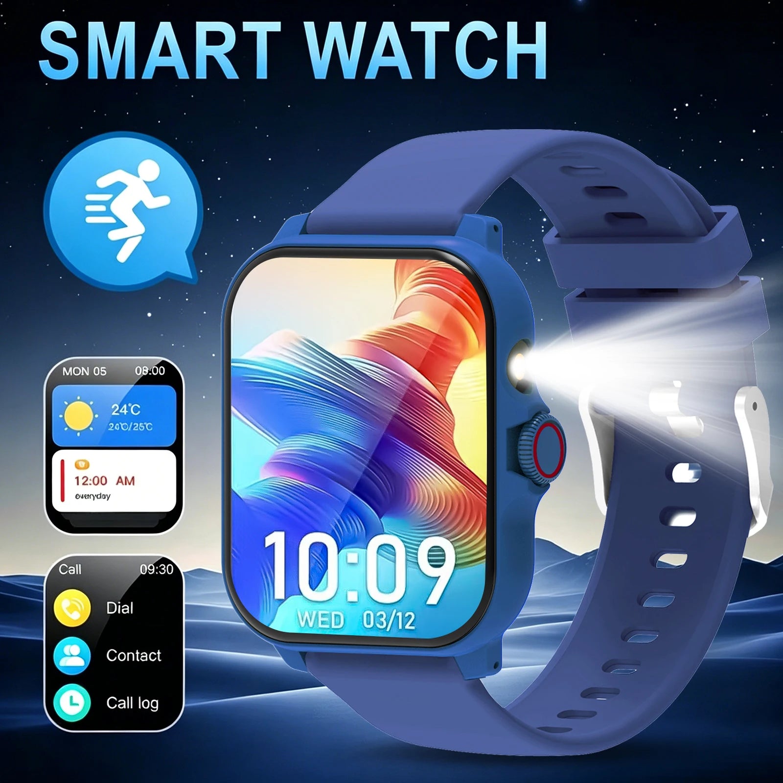 2026 New Smartwatch,Wireless Calling,Multiple Sports Modes,Sedentary Reminder, Calculator,Full Touch HD Screen,Custom Dial Wallpaper,For Android & Ios, Ideal As A Gift