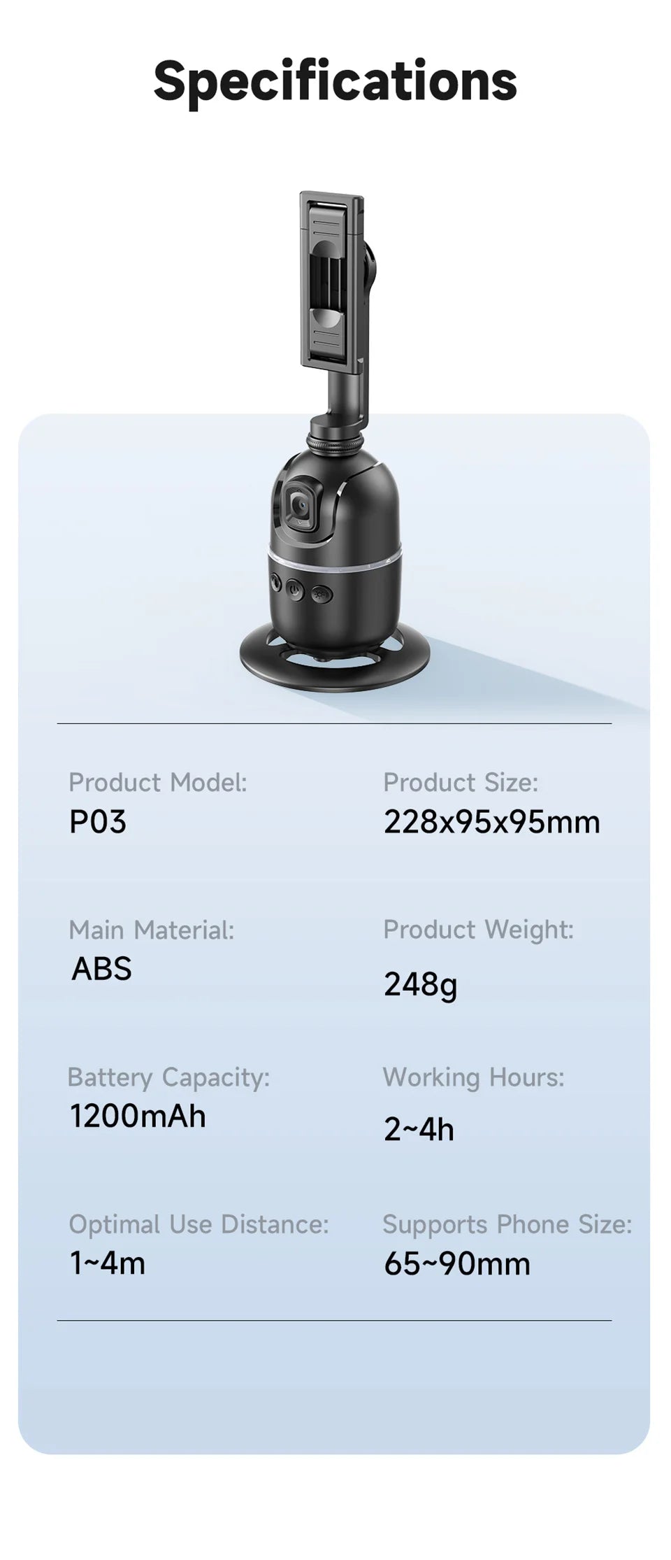 FANGTUOSI 2026 New Gimbal Stabilizer With light AI Follow Shooting Bracket For Tiktok Live Video Photography for ios Smartphone