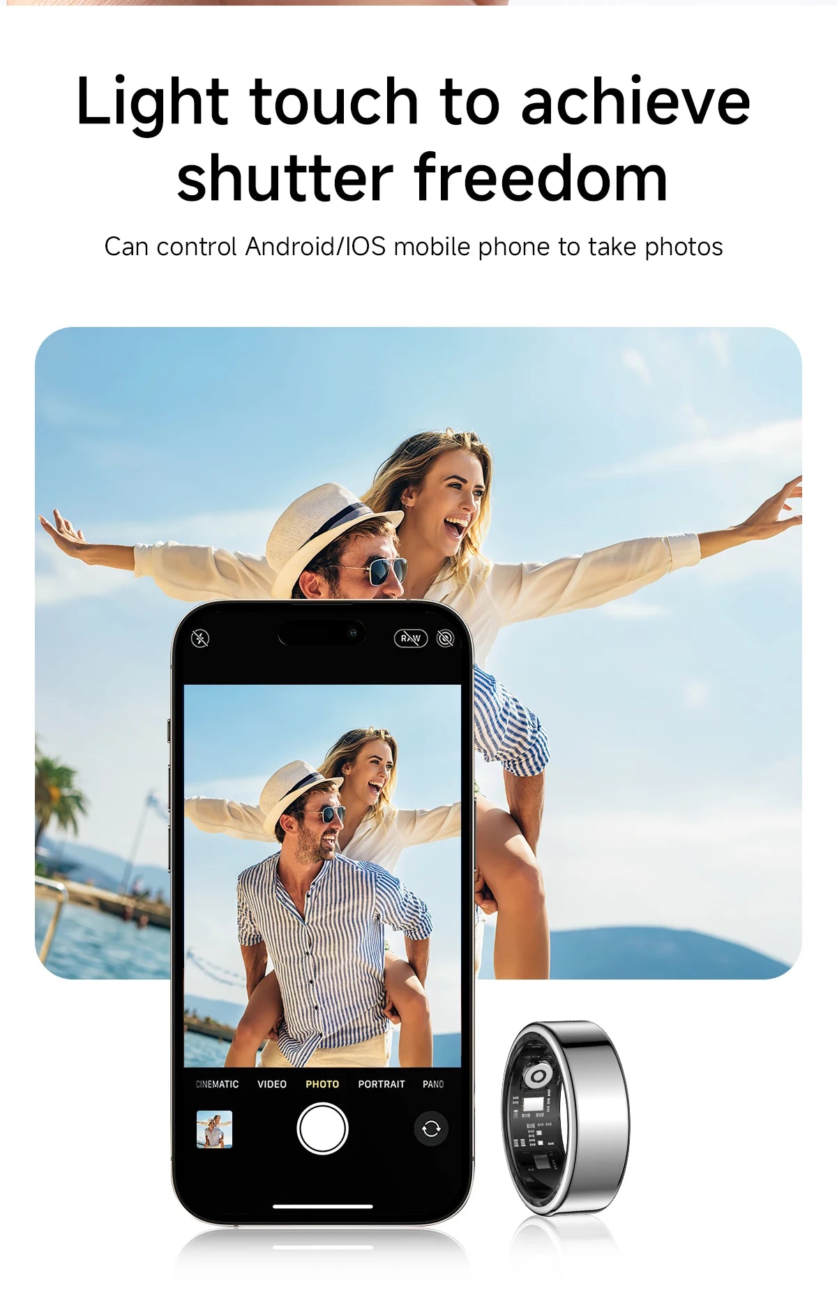 Call reminder information heart rate blood oxygen sleep exercise HR monitoring TikTok TK family care friend smart ring New 2026